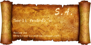 Serli András névjegykártya